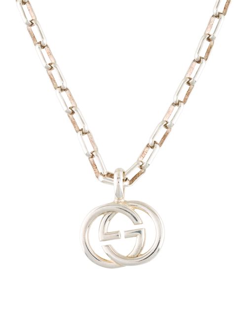 gucci interlocking g pendant|gucci interlocking g necklace gold.